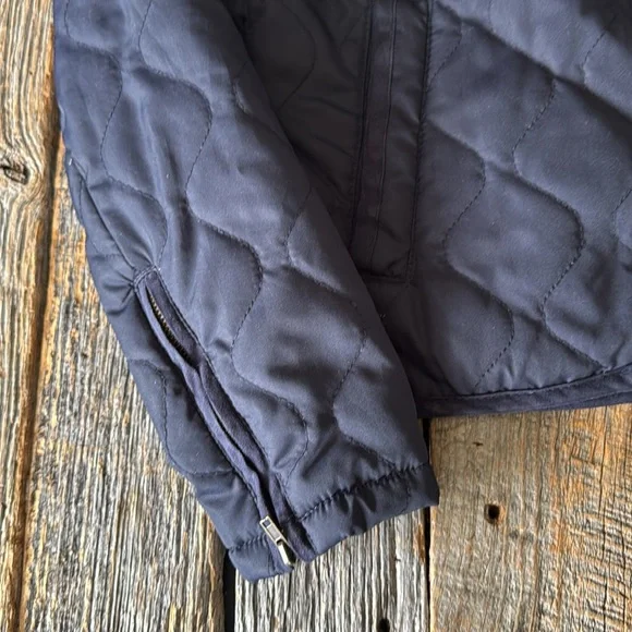 H&M L.O.G.G. Diamond Quilted Navy Jacket Size 8 - Picture 12 of 13